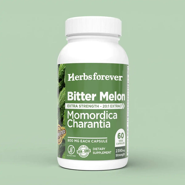Herbsforever Bitter Melon Capsules Momordica Charantia 60 Vege Capsules 800 Mg Each