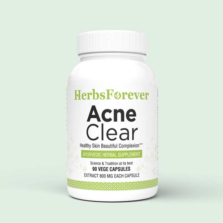 Herbsforever Acne Clear ACNIL | Natural Herbal Supplement for Clear Skin, Healthy Complexion | Control Face Pimples & Oil Balance | 90 Veg Capsules, 800mg Each | Ayurvedic Formula