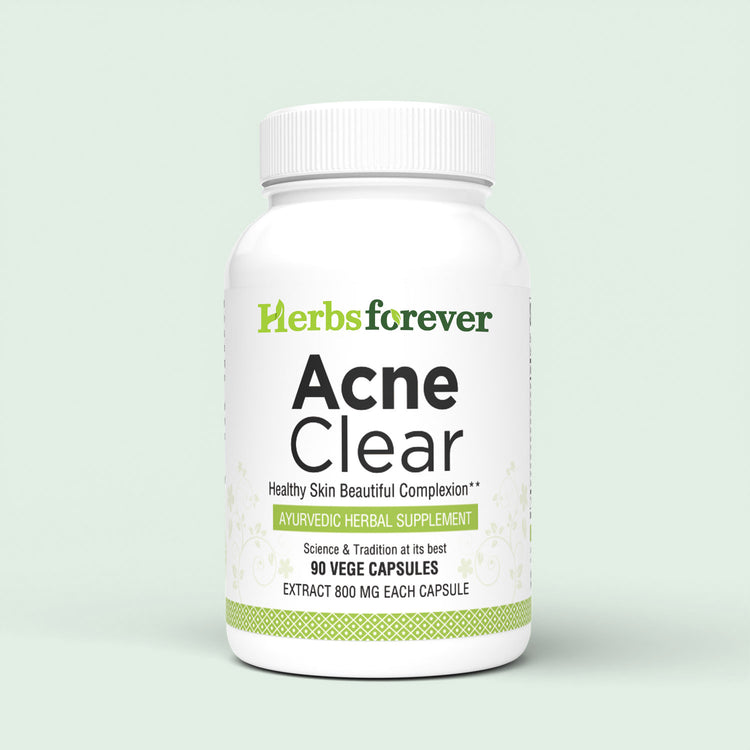 Herbsforever Acne Clear ACNIL | Natural Herbal Supplement for Clear Skin, Healthy Complexion | Control Face Pimples & Oil Balance | 90 Veg Capsules, 800mg Each | Ayurvedic Formula