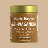 HerbsForever Ashwagandha Powder 100g I Winter Cherry, Non-GMO, Vegan, Gluten-Free I Ayurvedic Stress-Buster Supports Energy Booster, Vitality & Rejuvenator Overall Wellness