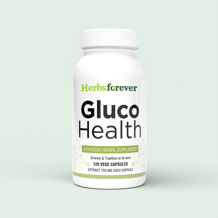 HerbsForever Gluco Health,Carb Control, Blood Sugar Support -Gymnema Sylvestre, BitterMelon, Shilajit , Cinnamon, Jambul , Fenugreek plus Potent Ayurvedic Herbs Extract.120 Veg Capsules, 750mg