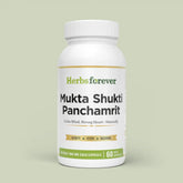Herbsforever Mukta Shukti Panch Amrit Capsules | 60 Veg Capsules | Ayurvedic Calcium-Rich Formula for Acidity Relief & Pitta Balance | Supports Digestive Comfort, Heart & Cooling Balance