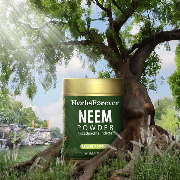 HerbsForever Neem Powder - Azadirachta Indica - Ayurvedic Herb for Healthy Skin - Non GMO, Organic, Vegan 100 GMS.