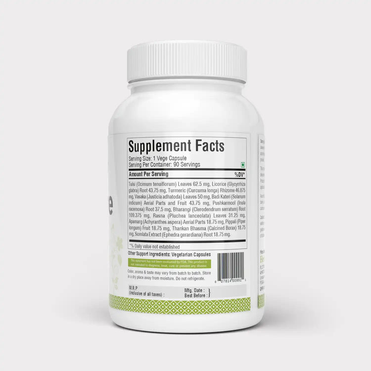 Herbsforever Respi Care Capsules Respiratory Care Supplement Promotes Lungs Health 90 Vege Capsules