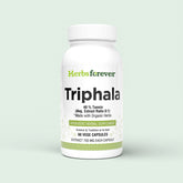 Herbsforever Triphala Capsules Extract Ratio (8:1) 40% Amla, Haritaki & Bibhitaki for Daily Detoxifying, Cleansing, & Rejuvenating 60 Vege Capsules