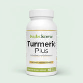 Herbsforever Turmeric Plus 800 mg Capsules | 60 Veg Capsules | Ayurvedic Antioxidant & Inflammation Support | Curcumin with Black Pepper for Better Absorption | Supports Joint, Skin & Liver Health