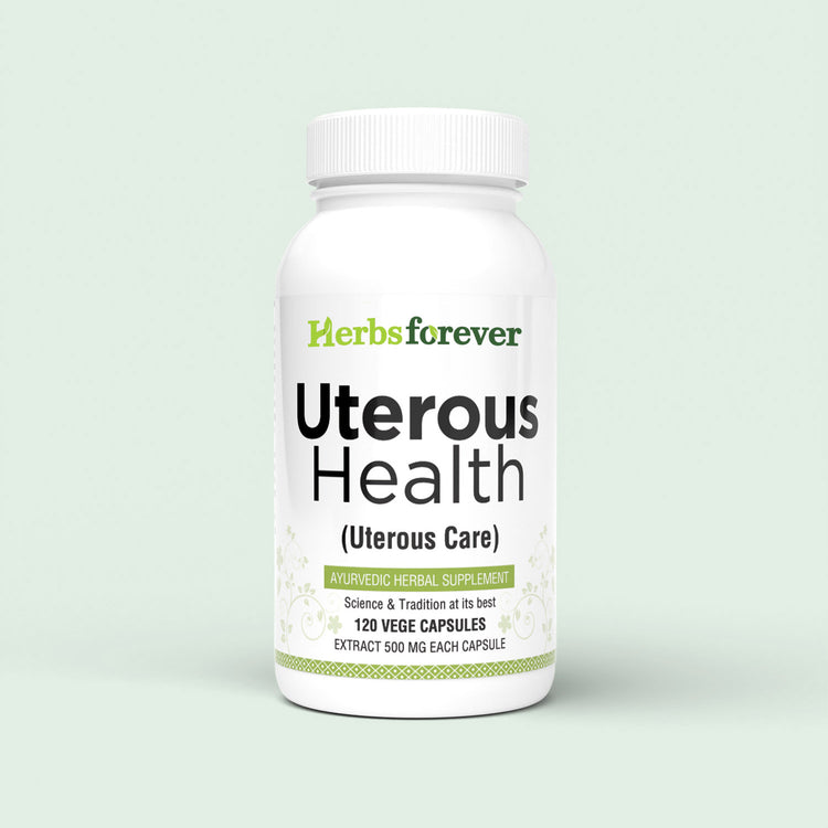 HerbsForever Uterous Health/Uterous Care Herbal Product Control Excess Cysts Bleeding, Fibroids, 120 Vege Capsules, 500 mg Each, Concentrated Extract