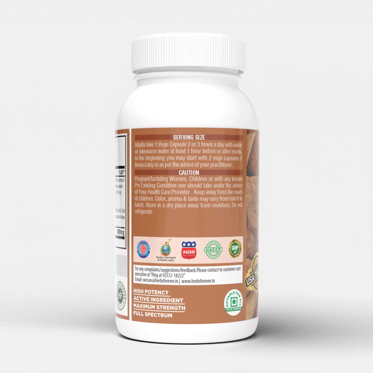 Herbsforever Arjuna Terminalia Arjuna Traditional Wellness Supplement 60 Vege Capsules | 800mg