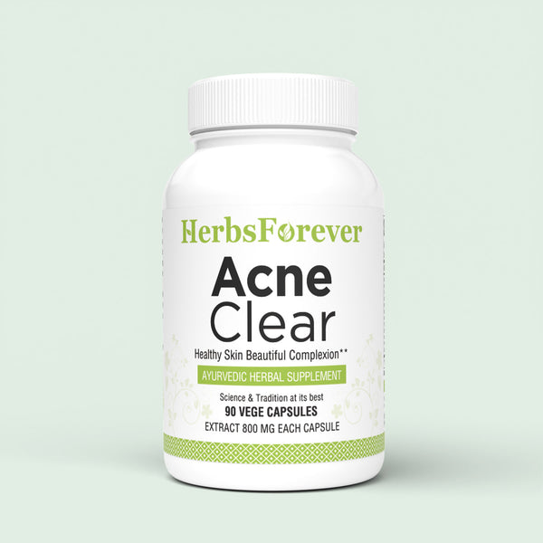 Herbsforever Acne Clear ACNIL | Natural Herbal Supplement for Clear Skin, Healthy Complexion | Control Face Pimples & Oil Balance | 90 Veg Capsules, 800mg Each | Ayurvedic Formula