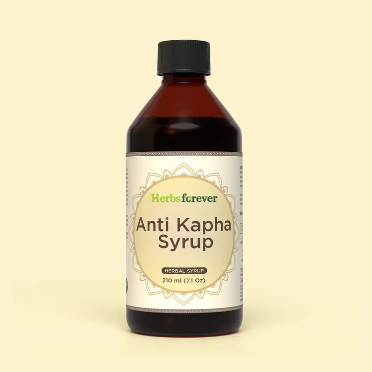 HerbsForever Anti Kapha Syrup for Respitory and Immune Support to Helps in Common Cough and Cold (Ayurvedic Herbal Formulation) | Traditional Blend for Seasonal Balance, Wellness & Vitality | 210 ML