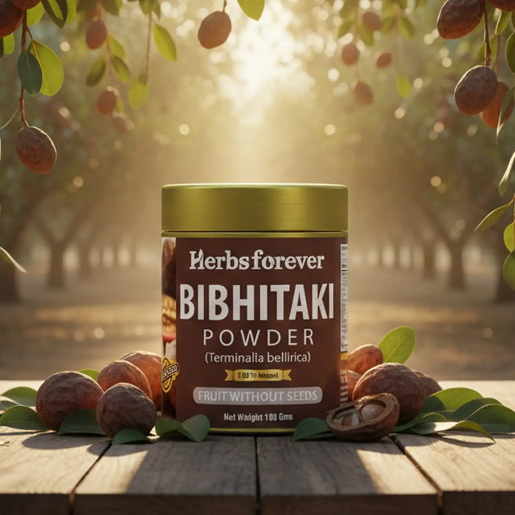 HerbsForever Bibhitaki Powder Terminalia Bellerica Cholesterol Care Herb Maintain Liver and Heart Health Non GMO, Vegan 100 GMS
