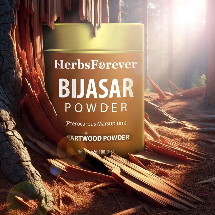 HerbsForever Bijasar Powder (Vijaysar Powder) – Pterocarpus marsupium - Non-GMO - Vegan – 100 Gm - Pack size.