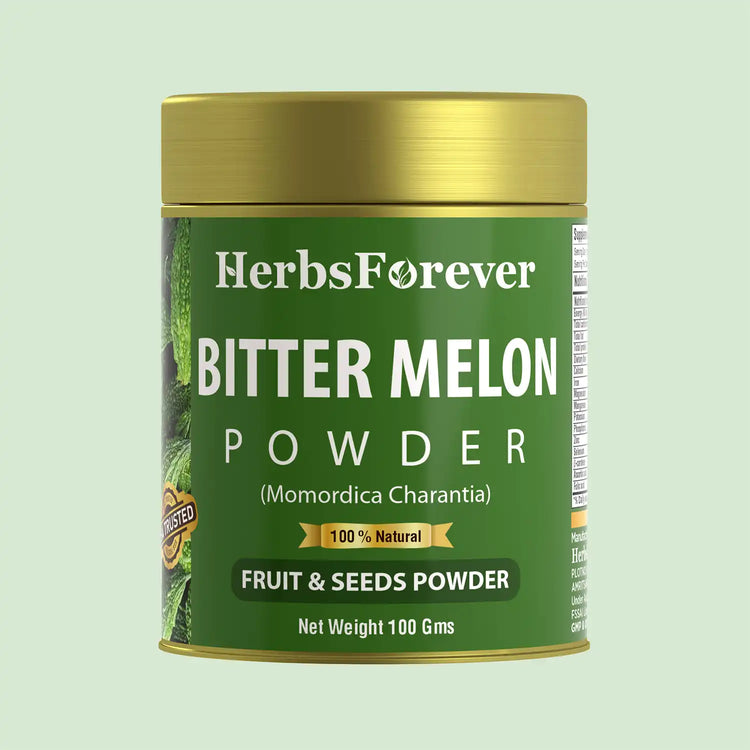 HerbsForever Bitter Melon Powder (Karela Powder) | Rich in Vitamin C, Non-GMO | Natural Superfood for Overall Wellness, 100% Pure, Plant-Based Vegan, 100 GMS