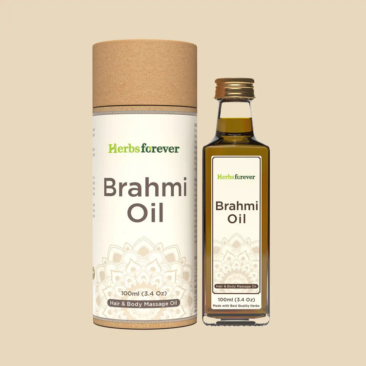 HerbsForever Brahmi Oil Enhance Meemory, Functioning of Five Senses and Peaceful Meditation Cold Pressed Premium Oil Non GMO, Vegan   100 ml