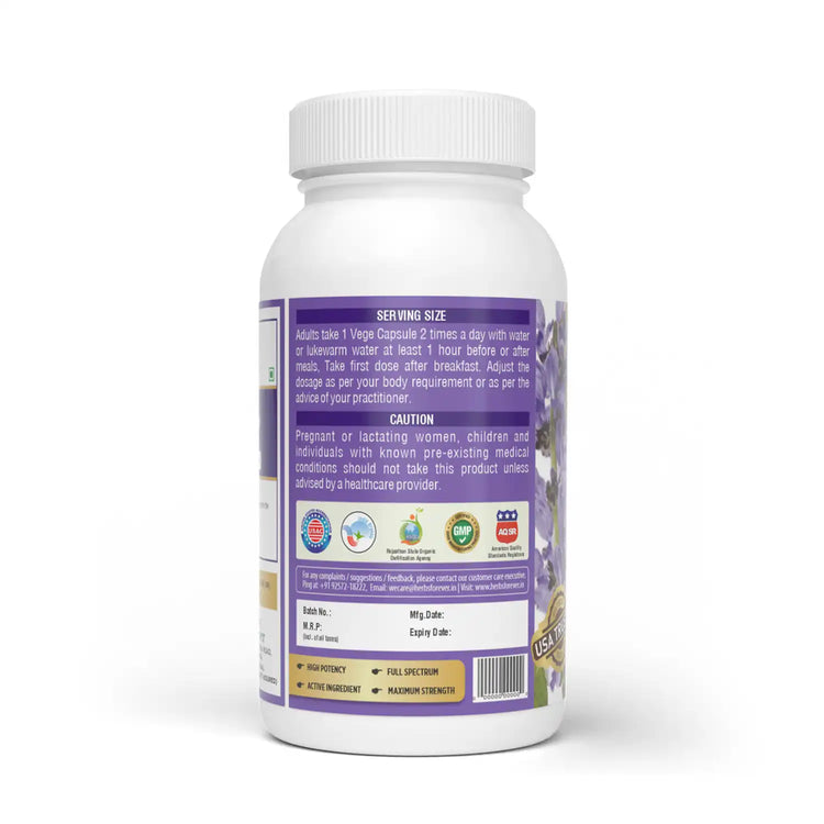 Herbsforever Coleus Forskohlii (Coleus forskohlii) Extract Capsules – Ayurvedic Metabolism & Weight Management Support – Standardized Extract.