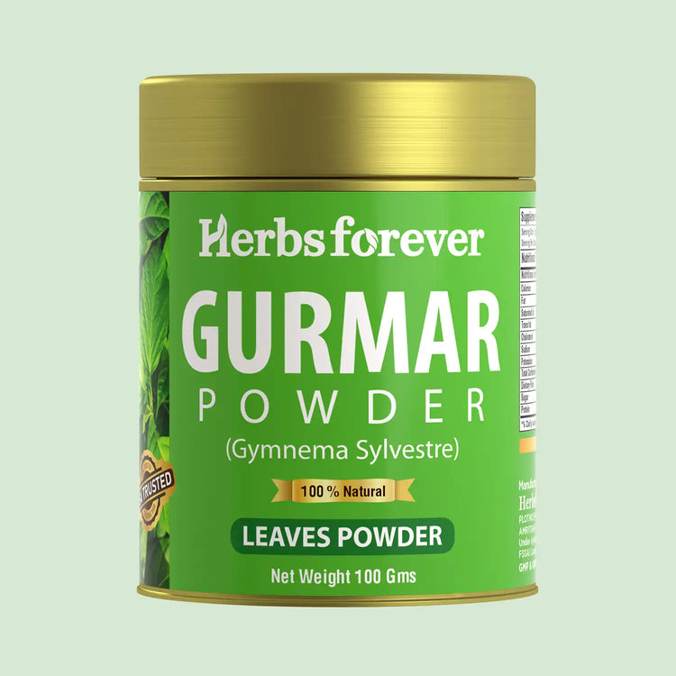 HerbsForever Gurmar Powder Leaves Powder Gymnema Sylvestre Support Healthy Sweet Level Non GMO, Organic, Vegan 100 GMS