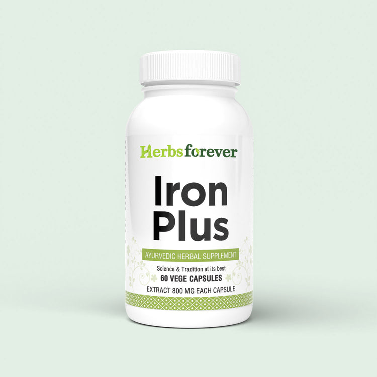 Herbsforever Iron Plus Capsules Iron Supplement Promotes Iron Level 60 Capsules 800 Mg Each