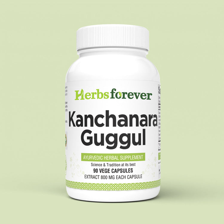 Herbsforever Kanchanara Guggul | Ayurvedic Herbal Supplement, 90 Veg Capsules, 800mg Each | Traditional Wellness Support | Natural Ingredients | Non-GMO & Vegan
