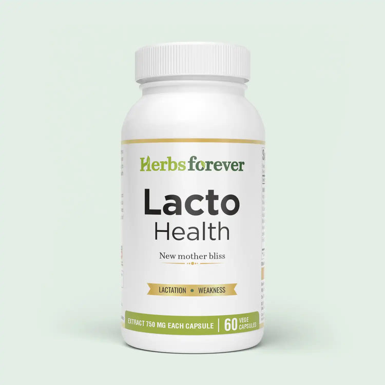 Herbsforever Lacto Health 750 mg Capsules | 60 Veg Capsules | Ayurvedic Postnatal Support Supplement | Supports Lactation, Strength & Recovery for New Mothers