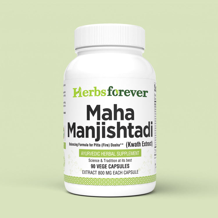 Herbsforever Maha Manjistha Kawath – Ayurvedic Herbal Supplement – 90 Vege Capsules – 800 Mg Each