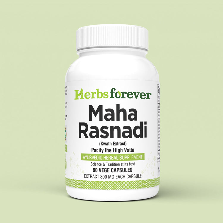 Herbsforever Maha Rasnadi Kwath Ayurvedic Herbal Supplement 90 Veg Capsules, 800mg Each Supports Joint Health & Mobility with Natural Ingredients