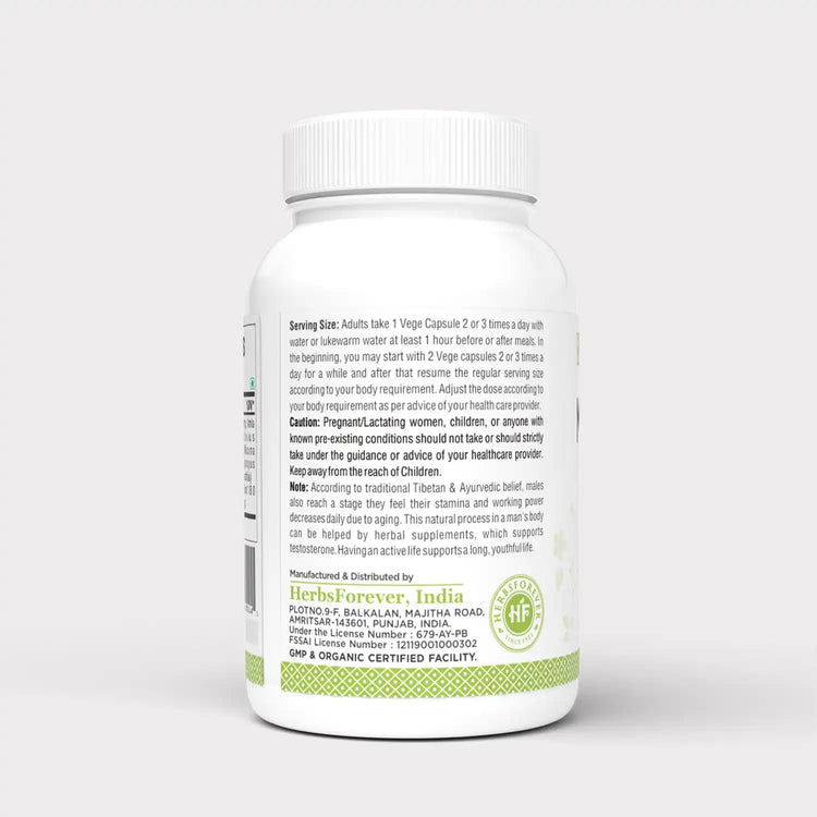 Herbsforever Male Forty Plus Capsules – Ayurvedic Herbal Supplement – 90 Vege Capsules – 750 Mg Each