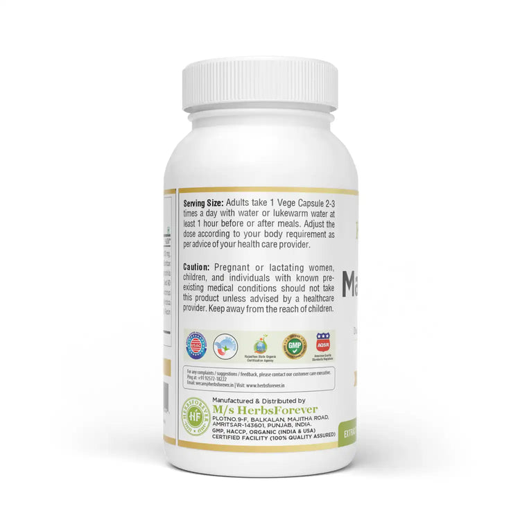 Herbsforever Male Health 750 mg Capsules | 60 Veg Capsules | Ayurvedic Men’s Vitality & Stamina Support | Helps Support Energy, Strength, Performance & Overall Wellness
