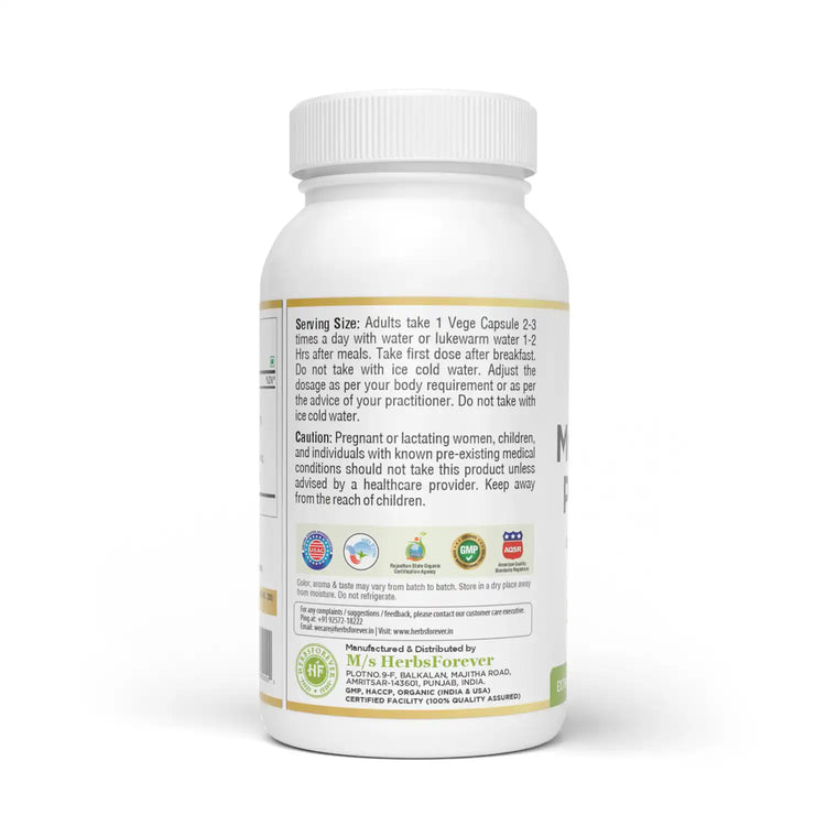 Herbsforever Mukta Shukti Panch Amrit Capsules | 60 Veg Capsules | Ayurvedic Calcium-Rich Formula for Acidity Relief & Pitta Balance | Supports Digestive Comfort, Heart & Cooling Balance