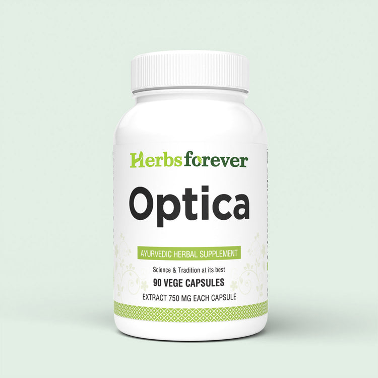 Herbsforever Optica Capsules Eye Supplement Promotes Eye Health 90 Capsules 750 Mg Each