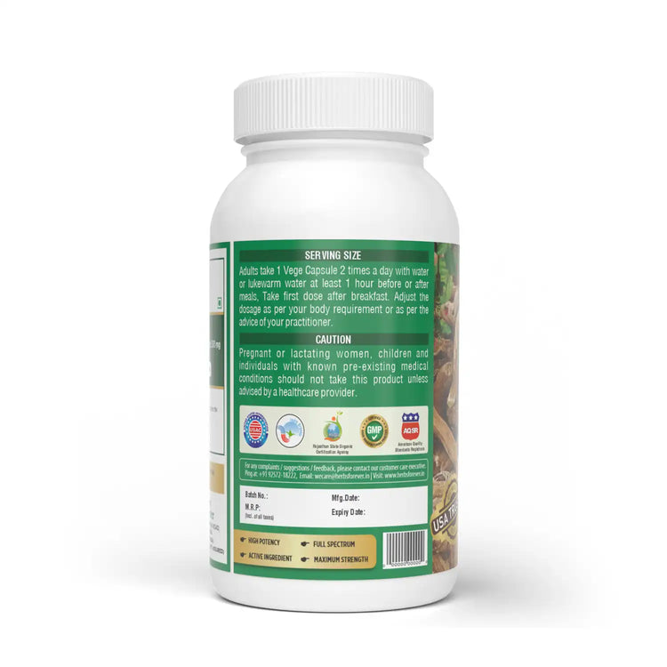 Herbsforever Punarnava (Boerhavia diffusa) Root Powder Capsules – Ayurvedic Kidney & Fluid Balance Support – 100% Pure.
