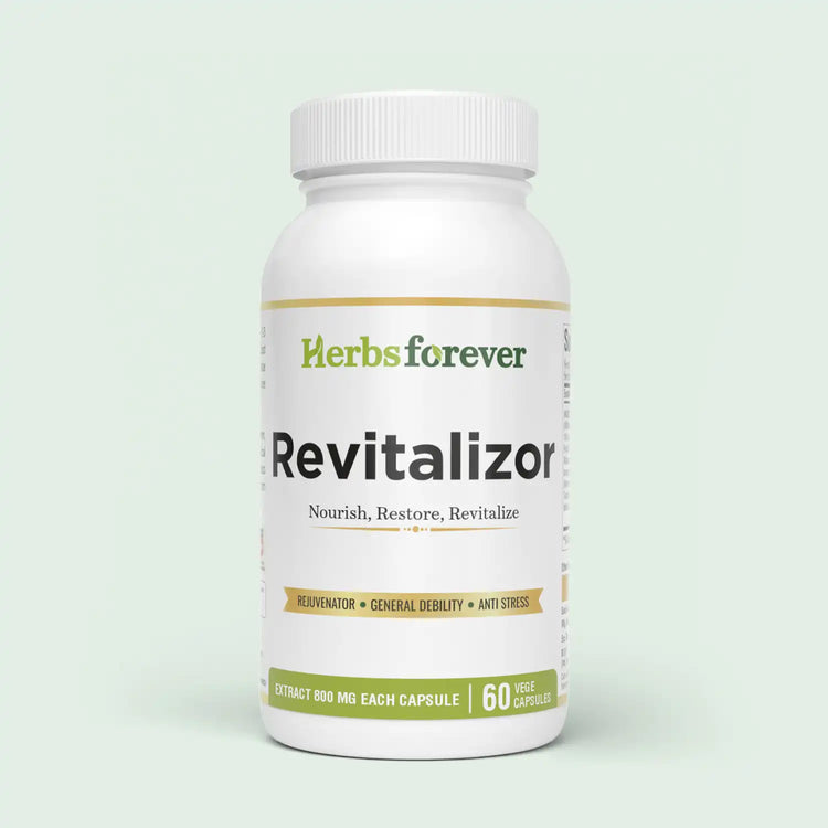 Herbsforever Revitalizor 800 mg Capsules | 60 Veg Capsules | Ayurvedic Rejuvenation & Vitality Support | Helps Support Energy, Stress Balance & Overall Wellness