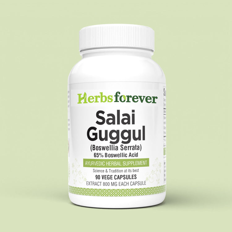 Herbsforever Salai Guggul (Boswellia) 800mg – 90 Veg Capsules | 65% Boswellic Acid | Ayurvedic Herbal Supplement for Joint Flexibility, Mobility, Comfort & Active Lifestyle Support