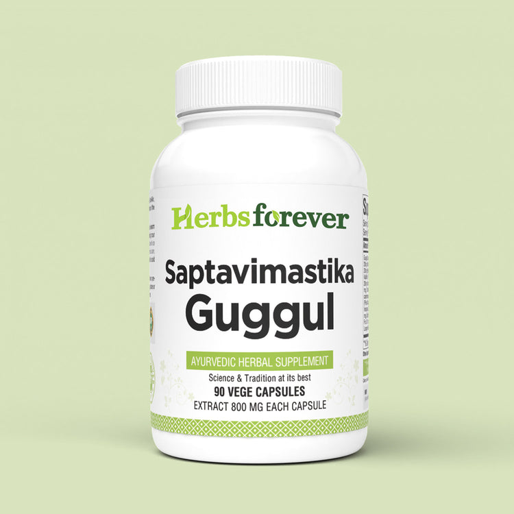 Herbsforever Saptavimastika Guggul Traditional Ayurvedic Formulation 90 Vege Capsules 800 Mg Each