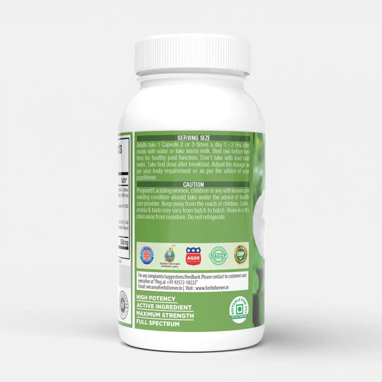 Herbsforever Shankhpushpi Capsules | Convolvulus Pluricaulis | Natural Herbal Supplement for Mental Alertness, Focus & Memory Support | 550mg | 60 Veg Capsules