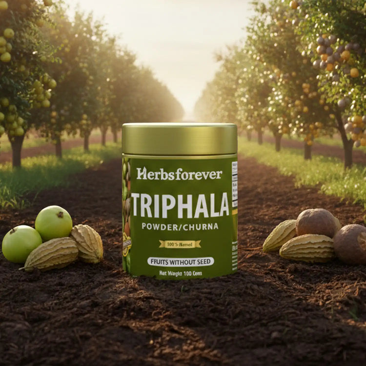 Herbsforever Triphala Churna – Traditional Ayurvedic Formulation Supports Detoxification and Rejuvenation Non GMO, Vegan 100 GMS