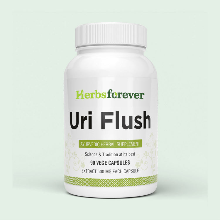 Herbsforever Uri-Flush Capsules Ayurvedic Herbal Supplement Support Healthy Kidney Function and Urinary Tract Function 90 Vege Capsules 500 Mg Each