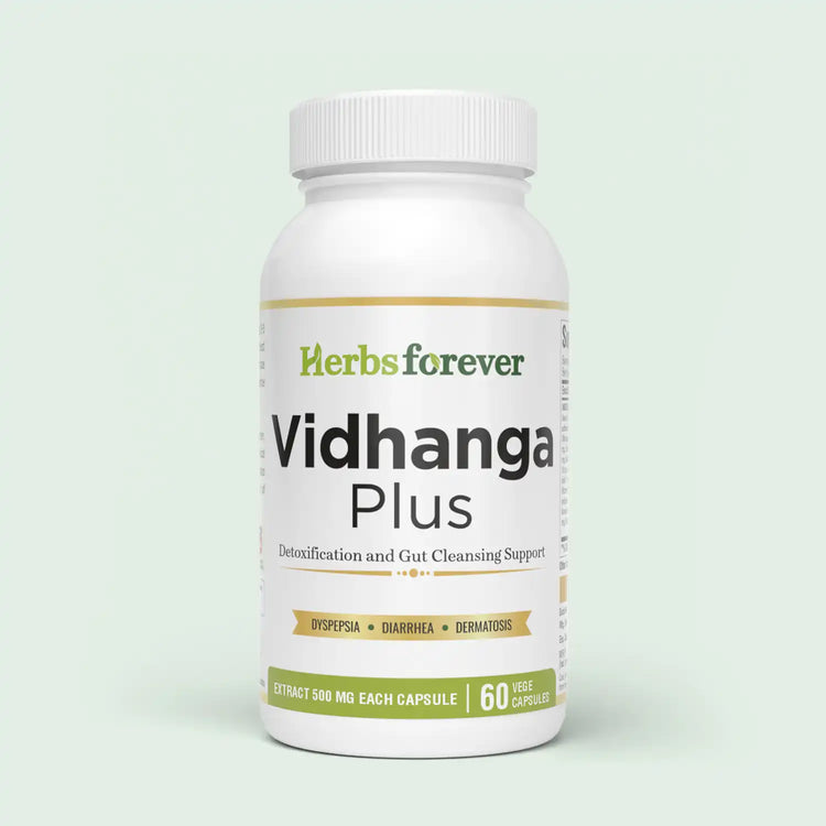 Herbsforever Vidhanga Plus 500 mg Capsules | 60 Veg Capsules | Ayurvedic Gut Cleanse & Detox Support | Helps Support Digestion, Gut Health & Internal Cleansing